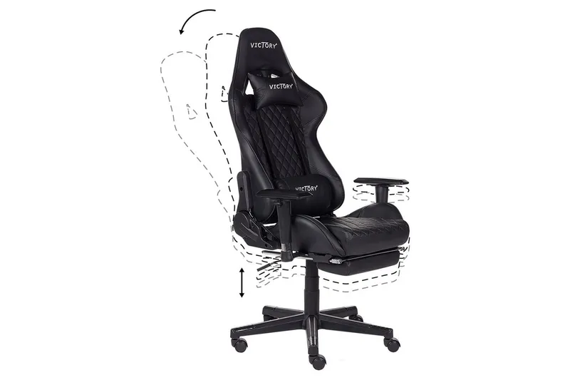 Gamingstol Victory Svart/Vit - Svart/Vit - Möbler - Stolar & fåtöljer - Gamingstol