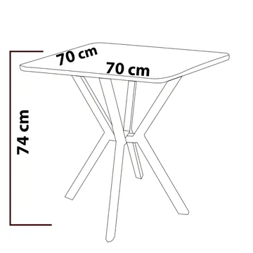 Stedum Matgrupp Bord 70 cm + 2 Stolar - Brun Och Valnöt - Möbler - Bord & matgrupper - Matgrupper