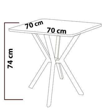 Stedum Matgrupp Bord 70 cm + 2 Stolar - Grå Valnöt - Möbler - Bord & matgrupper - Matgrupper