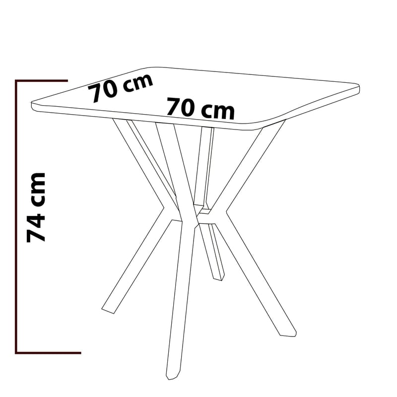 Stedum Matgrupp Bord 70 cm + 2 Stolar - Grön Valnöt - Möbler - Bord & matgrupper - Matgrupper