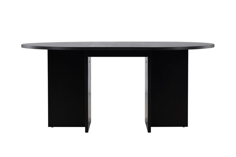 Strada Rektangulärt Matbord 120 cm med Trä- och Valnötsutseende, Svart