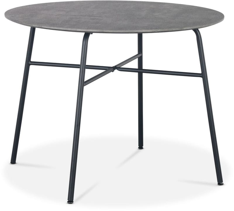 Tofta Litet Runt Matbord Ø100 cm med Betongutseende, Betongimitation