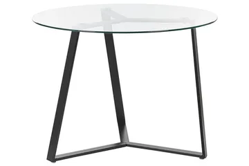 Triggiano Litet Runt Matbord 100 cm i Glas - Svart - Möbler - Bord & matgrupper - Matbord & köksbord
