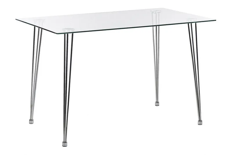 Tullne Matbord 70x120 cm, transparent/Silver