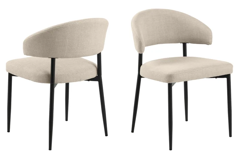 Uppveda Matbord 120 cm Rund med 4 Sawako Stolar - Brun - Möbler - Bord & matgrupper - Matgrupper