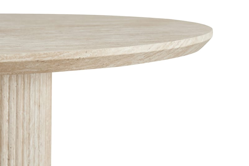 Uppveda Runt Matbord 120 cm med Travertinutseende - Beige - Möbler - Bord & matgrupper - Matbord & köksbord