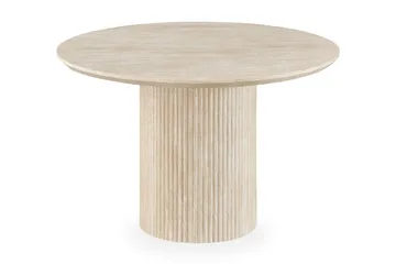 Uppveda Runt Matbord 120 cm med Travertinutseende - Beige - Möbler - Bord & matgrupper - Matbord & köksbord