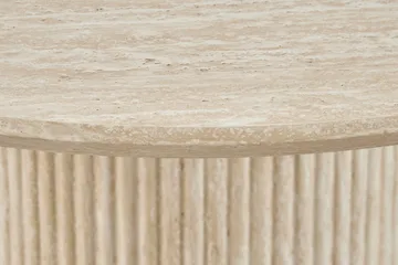 Uppveda Runt Matbord 120 cm med Travertinutseende - Beige - Möbler - Bord & matgrupper - Matbord & köksbord