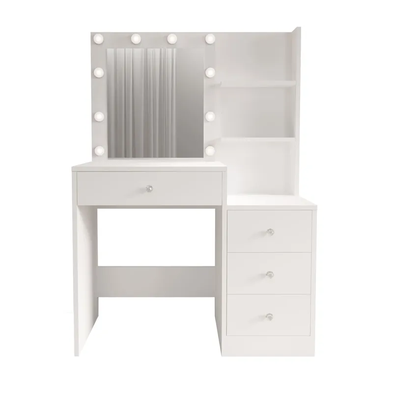Uvero Sminkbord 69,4x135x40 cm - Vit - Möbler - Bord & matgrupper - Sminkbord & toalettbord