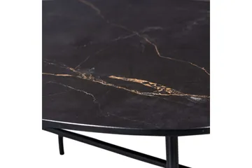 Vajen Soffbord 80x60 cm i Keramik med Metallunderrede - Svart - Möbler - Bord & matgrupper - Soffbord