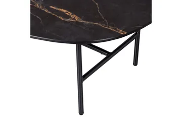 Vajen Soffbord 80x60 cm i Keramik med Metallunderrede - Svart - Möbler - Bord & matgrupper - Soffbord