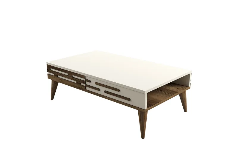 Valensiya Soffbord 105 cm, Valnöt/Cream