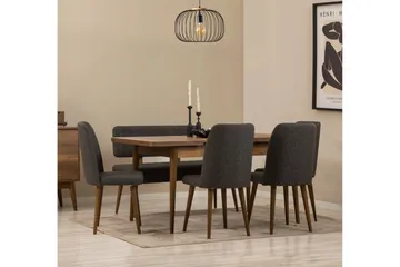 Valsot Matgrupp Rektangulär - Mörkgrå - Möbler - Bord & matgrupper - Matgrupper