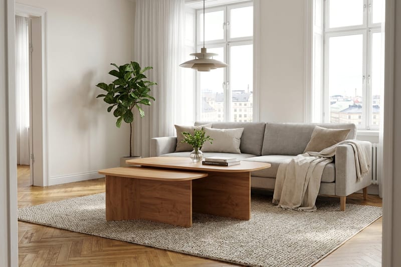 Vento Ovalt Soffbord 120x70 cm med Trä- och Ekutseende - Natur - Möbler - Bord & matgrupper - Soffbord