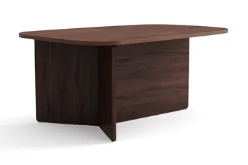 Vento Ovalt Soffbord 90x60 cm med Trä- och Valnötsutseende - Brun - Möbler - Bord & matgrupper - Soffbord