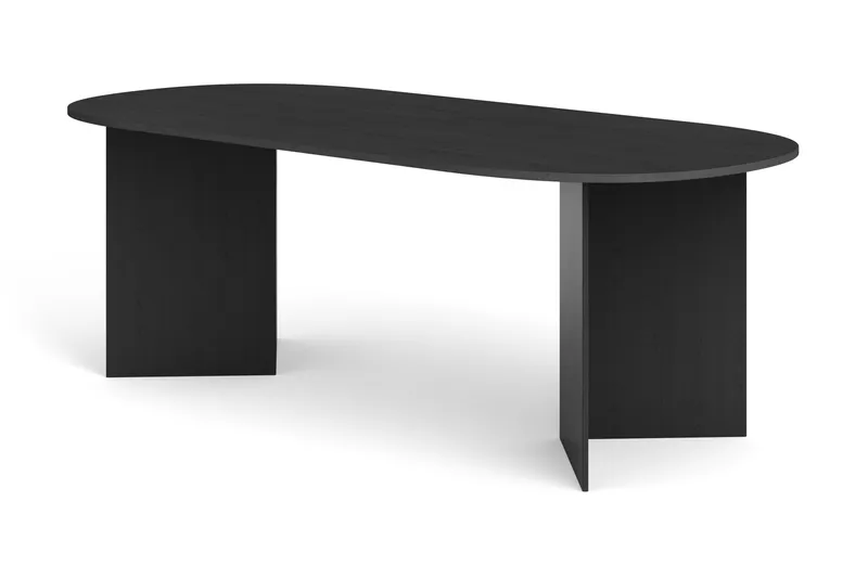 Vera Matbord Oval 220x100 cm Fanér - Svart - Möbler - Bord & matgrupper - Matbord & köksbord