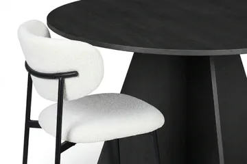 Vera Matgrupp runt 110 cm med 4 Lucy Matstolar - Svartlaserad ek - Möbler - Bord & matgrupper - Matgrupper