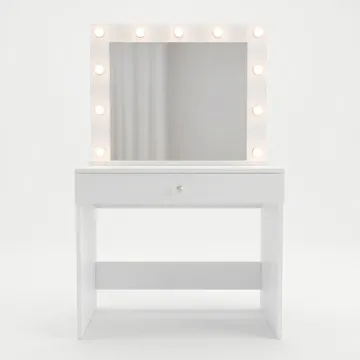 Yoren Sminkbord 80x147x42,5 cm - Vit - Möbler - Bord & matgrupper - Sminkbord & toalettbord