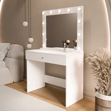 Yoren Sminkbord 80x147x42,5 cm - Vit - Möbler - Bord & matgrupper - Sminkbord & toalettbord