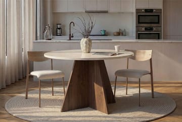Zalen Matbord 120x75x120 cm - Travertine Walnut - Möbler - Bord & matgrupper - Matbord & köksbord