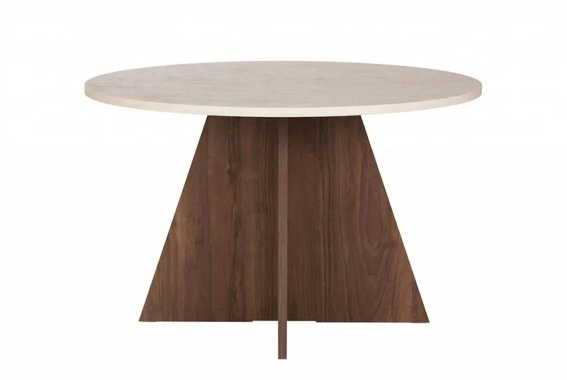 Zalen Matbord 120x75x120 cm - Travertine Walnut - Möbler - Bord & matgrupper - Matbord & köksbord