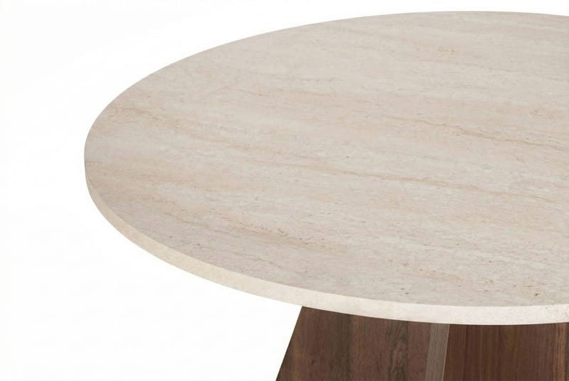 Zalen Matbord 120x75x120 cm - Travertine Walnut - Möbler - Bord & matgrupper - Matbord & köksbord