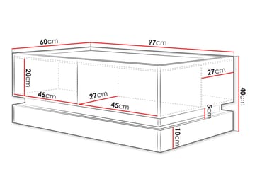 Zelric Rektangulärt Soffbord 97 cm i Trä - Beige - Möbler - Bord & matgrupper - Soffbord