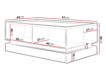 Zelric Soffbord 97 cm - Beige - Möbler - Bord & matgrupper - Soffbord