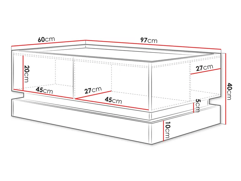 Zelric Soffbord 97 cm - Svart - Möbler - Bord & matgrupper - Soffbord