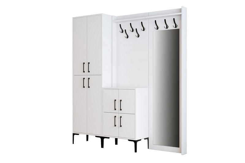 Retzow Hallmöbelset 35x180 cm - Vit - Möbler - Hallmöbler - Möbelset för hall & entre
