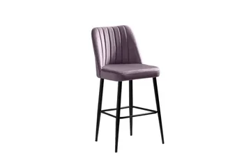Huddy Bargrupp 49 cm - Lilac/Svart - Möbler - Stolar & fåtöljer - Barstol & barpall