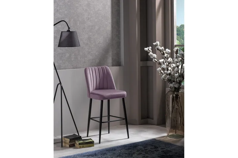 Huddy Bargrupp 49 cm - Lilac/Svart - Möbler - Stolar & fåtöljer - Barstol & barpall