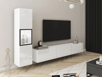 Bergfelde Tv-Enhet 2-delar med Belysning - Möbler - Möbelset - Möbelset för vardagsrum
