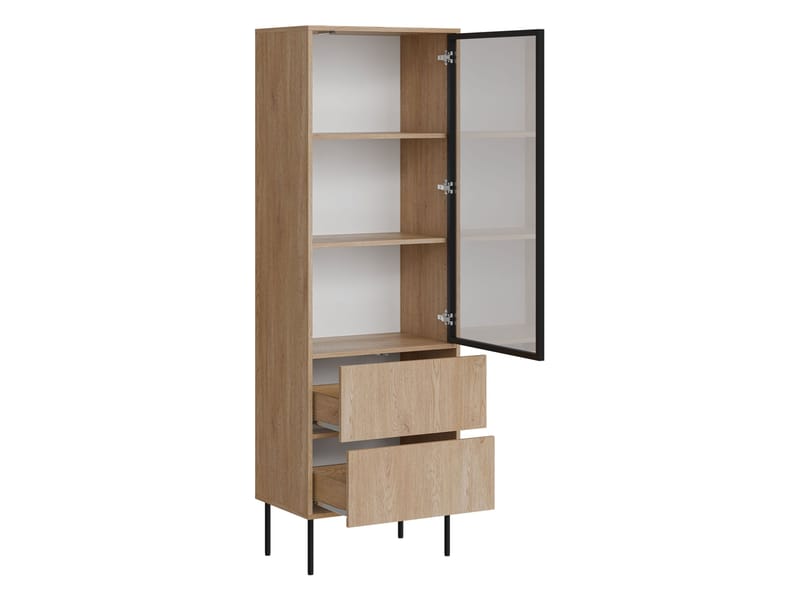 Claven Möbelset vardagsrum - Tv-bänk och vitrinskåp - beige - Möbler - Möbelset - Möbelset för vardagsrum
