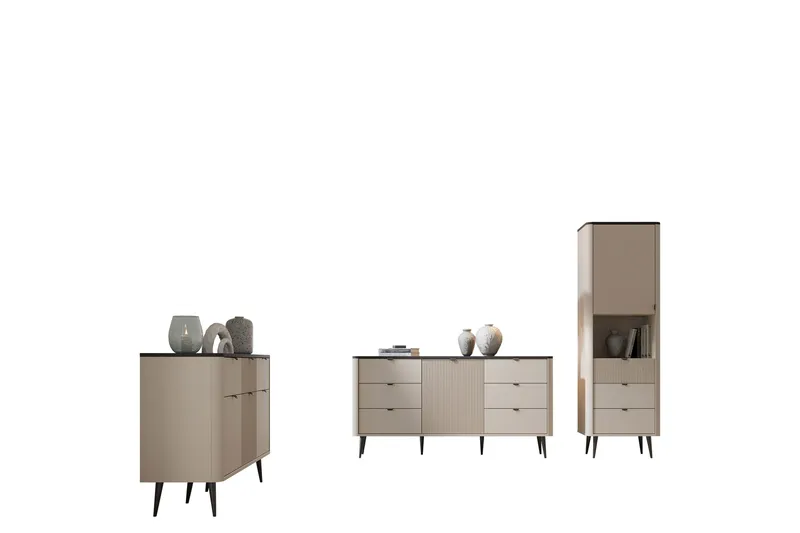 Cucina Möbelset För Vardagsrum - Grå - Möbler - Möbelset - Möbelset för vardagsrum