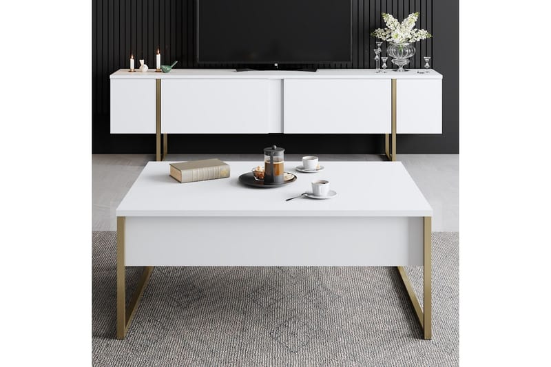 Luxe Möbelset För Vardagsrum - Vit - Möbler - Möbelset - Möbelset för vardagsrum