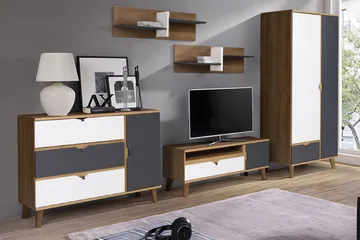 Memone Vardagsrumsset - Beige/Grå/Vit - Möbler - Möbelset - Möbelset för vardagsrum
