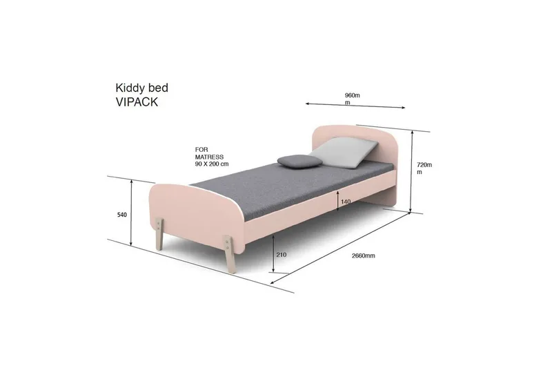 Säng med nattduksbord Kiddy Vit - Vit - Möbler - Möbelset - Möbelset för sovrum