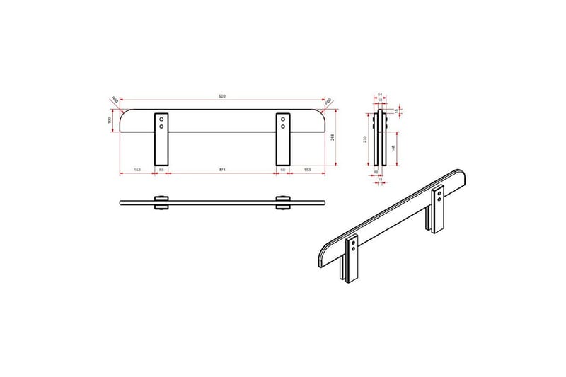 Säng med sängbord Vägg hyllor Skyddsrail Kiddy Mintgrön - Mintgrön - Möbler - Möbelset - Möbelset för sovrum