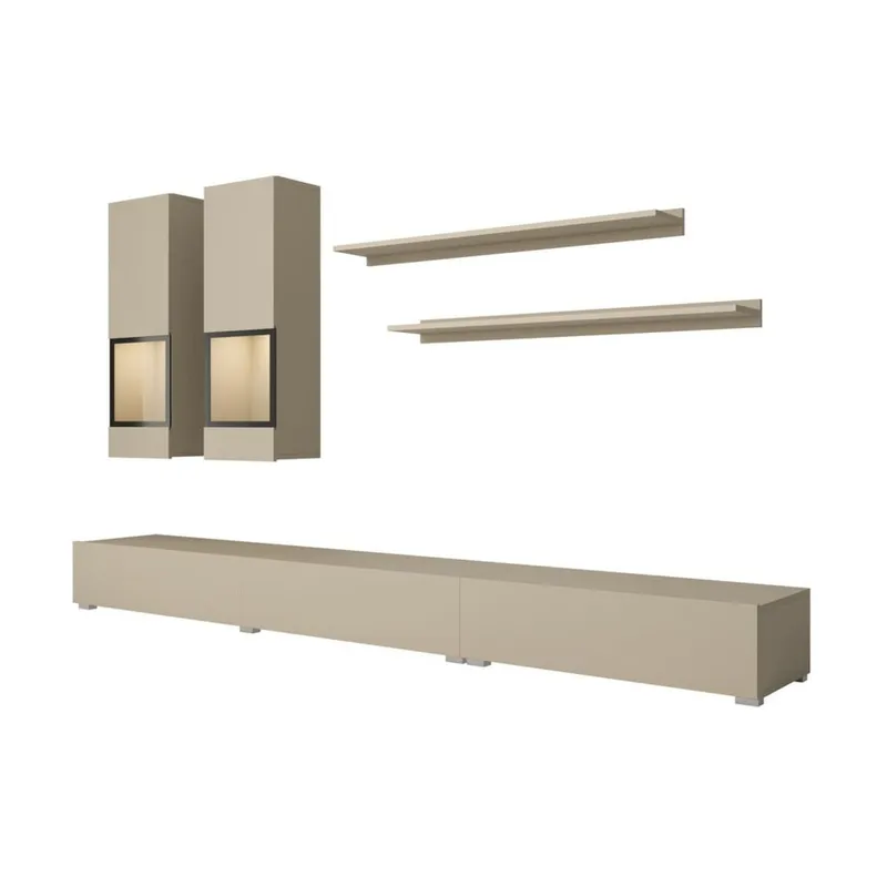 Väggenhet Baros - Ljus Beige - Möbler - Möbelset - Möbelset för vardagsrum