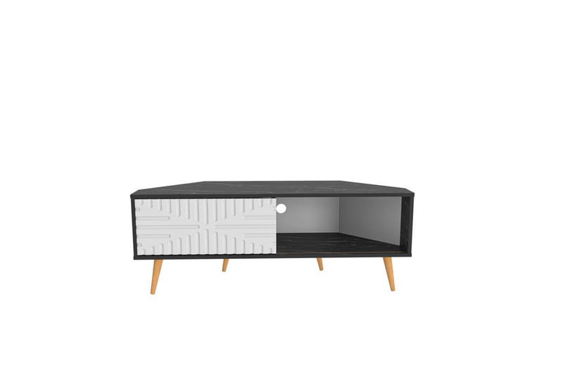Abbas Tv-bänk 140 cm - Svart/Vit - Möbler - Tv möbel & mediamöbel - TV bänk & mediabänk