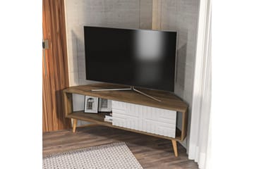 Abbas Tv-bänk 140 cm - Valnöt/Vit - Möbler - Tv möbel & mediamöbel - TV bänk & mediabänk