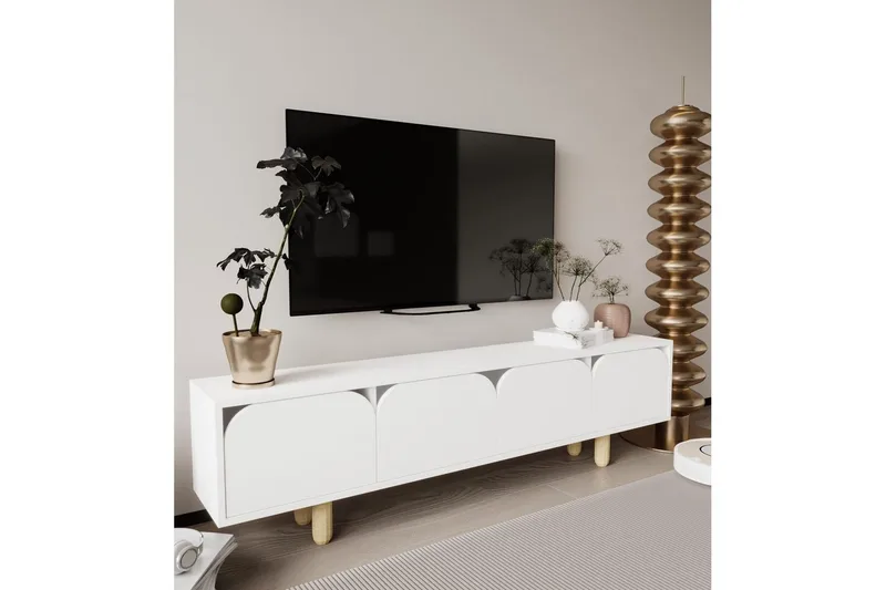 Arvo Tv-stativ 180x30 cm - Vit - Möbler - Tv möbel & mediamöbel - TV bänk & mediabänk