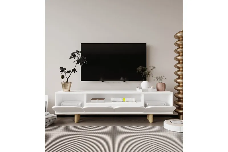 Arvo Tv-stativ 180x30 cm - Vit - Möbler - Tv möbel & mediamöbel - TV bänk & mediabänk