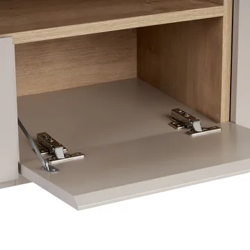 Arvold TV-bänk 160x50x35 cm - Sandstone och Sapphire Oak - Möbler - Tv möbel & mediamöbel - TV bänk & mediabänk