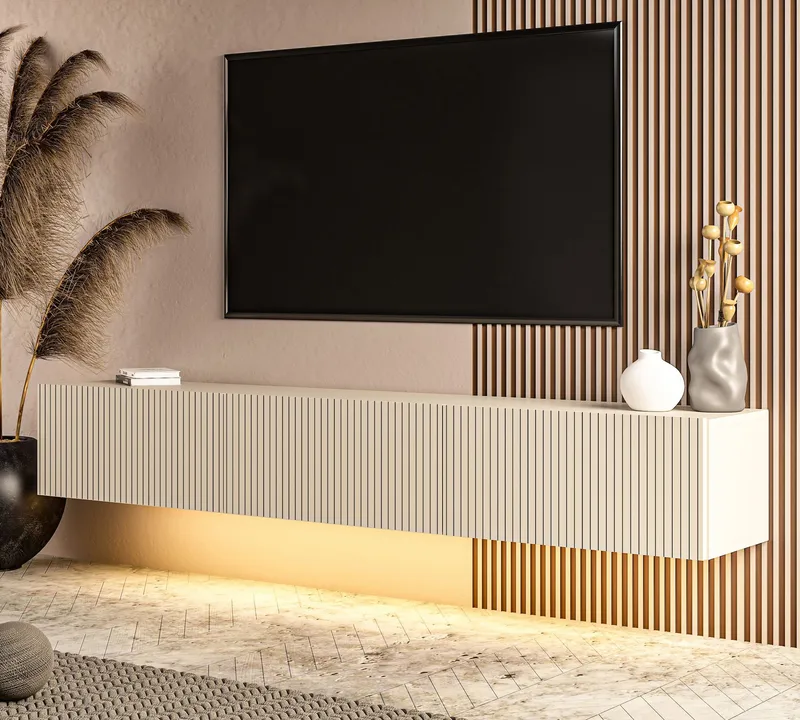 Bruveri TV-bänk 180x28,6x31,4 cm - Sandstone - Möbler - Tv möbel & mediamöbel - TV bänk & mediabänk