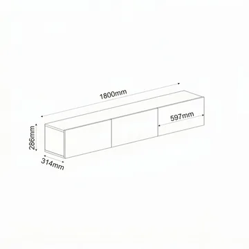 Bruveri TV-bänk 180x28,6x31,4 cm - Travertin - Möbler - Tv möbel & mediamöbel - TV bänk & mediabänk