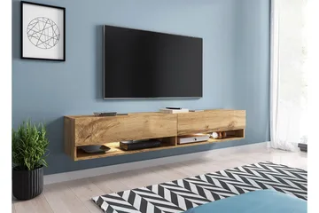 Brya TV-bänk 180 cm LED-belysning - Beige/Blå/RGB LED - Möbler - Tv möbel & mediamöbel - TV bänk & mediabänk