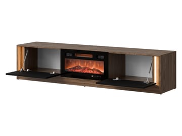 Brylin Tv-bänk 180 cm Eldstad med värmefunktion - Beige|svart - Möbler - Tv möbel & mediamöbel - TV bänk & mediabänk