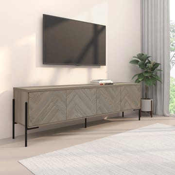Charlene Tv-bänk 175 cm - Naturfärgad fiskbensek / naturek - Möbler - Tv möbel & mediamöbel - TV bänk & mediabänk